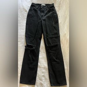 Abercrombie & Fitch Curve Love Ultra High Rise 90s straight Jean